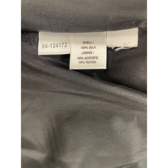 Ann Taylor Black and White Floral Silk Dress Size 6P SKU 1120 - Picture 4 of 4